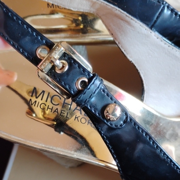Michael Kors Black Wedge Slingbacks - Picture 5 of 8